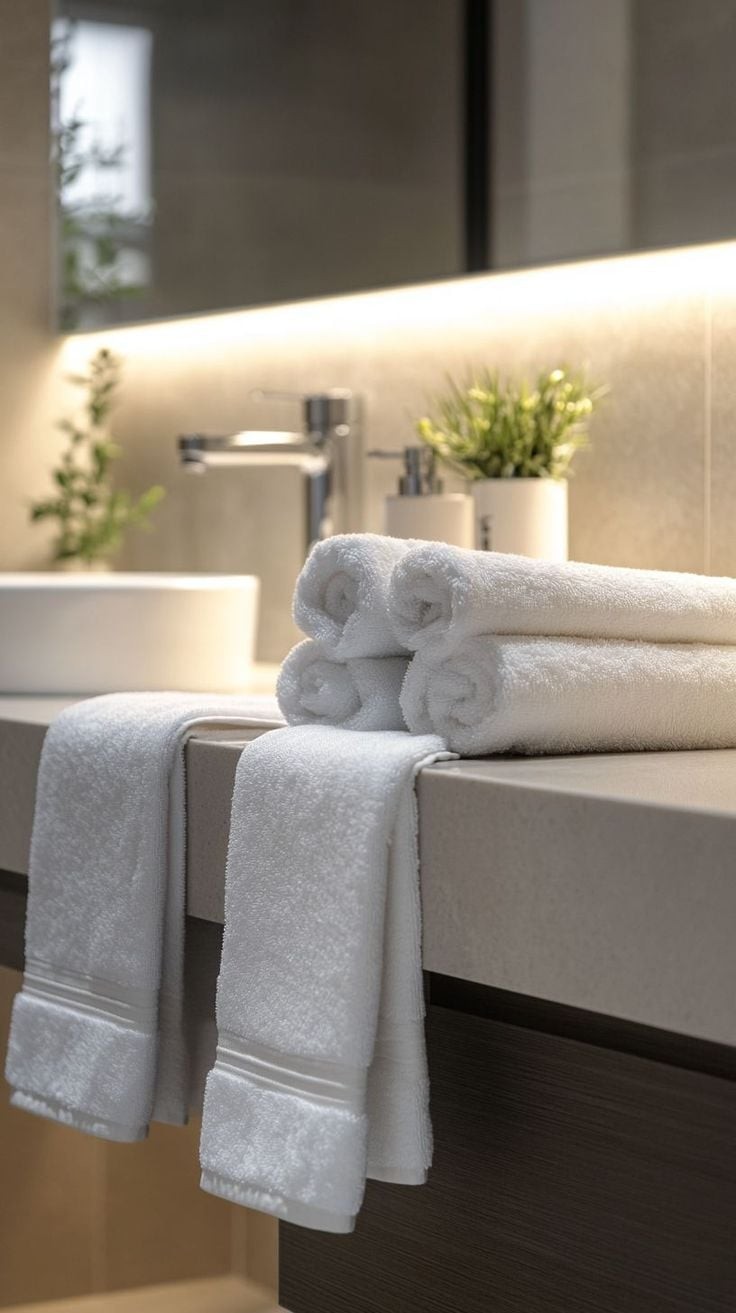 Một chiếc khăn có thể tận dụng để chèn ở cửa phòng