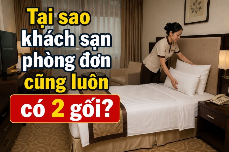 Tại sao khách sạn phòng đơn cũng luôn có 2 gối?