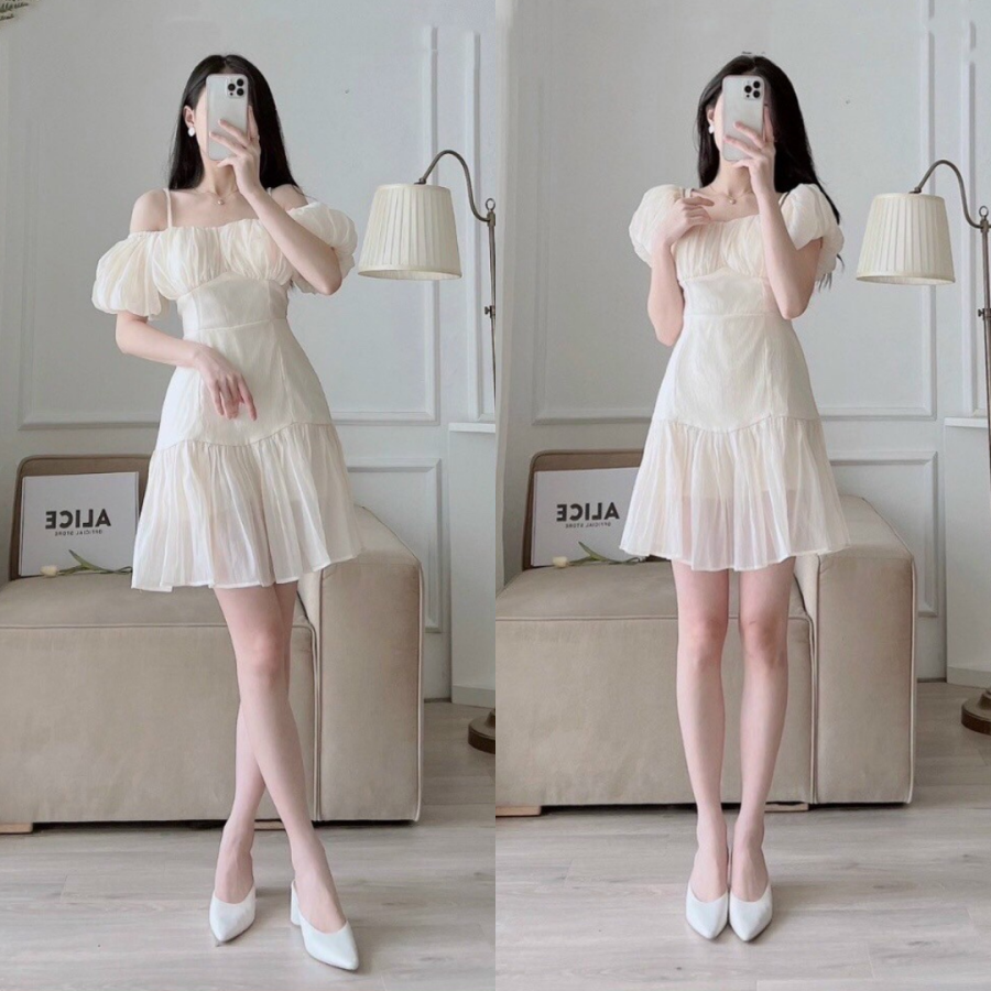 Những thiết kế ôm nhẹ phần thân trên kết hợp chân váy xòe mềm mại luôn giúp tôn lên vẻ nữ tính mà vẫn tạo cảm giác thoải mái khi di chuyển.
