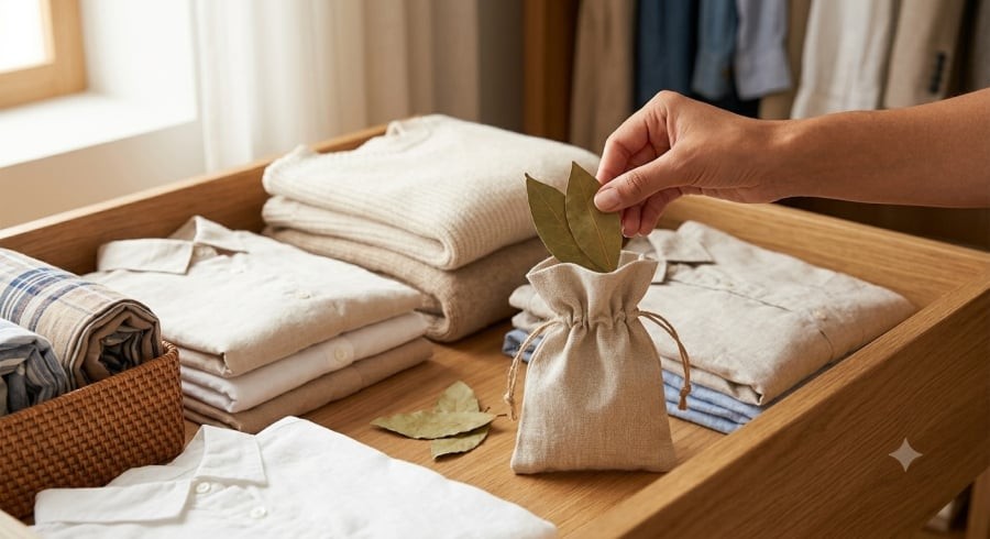 Một mẹo nhỏ từ thiên nhiên giúp quần áo thơm lâu và hạn chế mùi ẩm mốc.