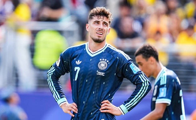 Kai Havertz (5/10): Một giờ thi đấu đáng quên của Havertz trên hàng công. Anh hoàn toàn bị chia cắt và thất bại trong nhiệm vụ làm tường cũng như kiến tạo cơ hội cho các đồng đội (Ảnh: Getty Images).
