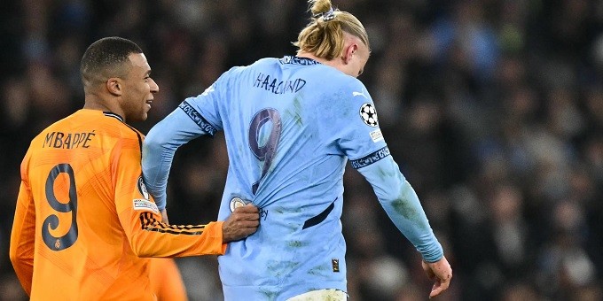 Mbappe không ít lần đối đầu Haaland ở cấp CLB. Ảnh: Getty Images.