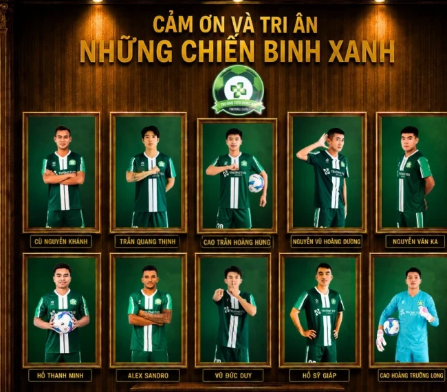 Đồng Nai chia tay 10 cầu thủ. Ảnh: Fanpage CLB Đồng Nai.