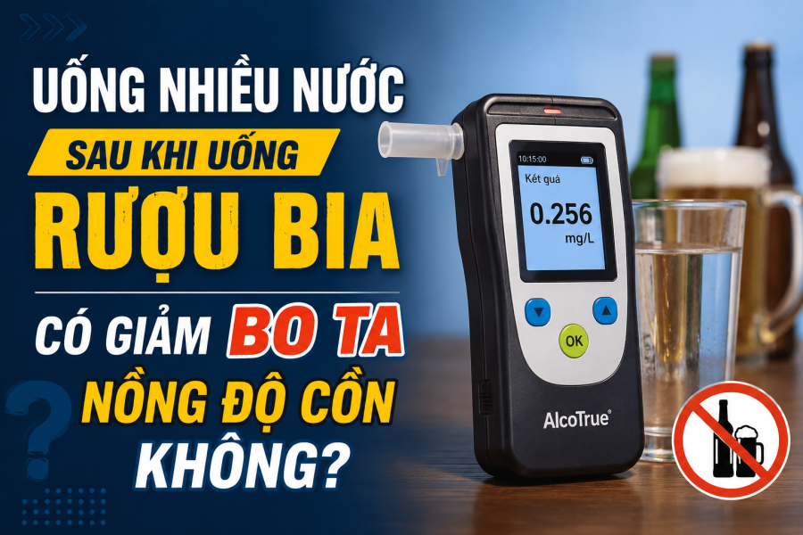 Uống nhiều nước sau khi uống rượu bia có giảm bớt nồng độ cồn không?