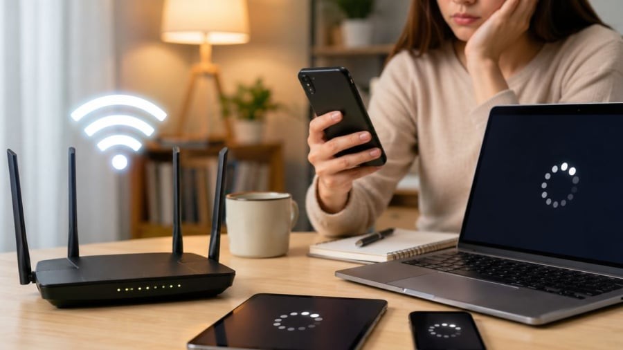 NHiều người cứ nghĩ đủ vạch sóng thì chắc chắn wifi sẽ nhanh