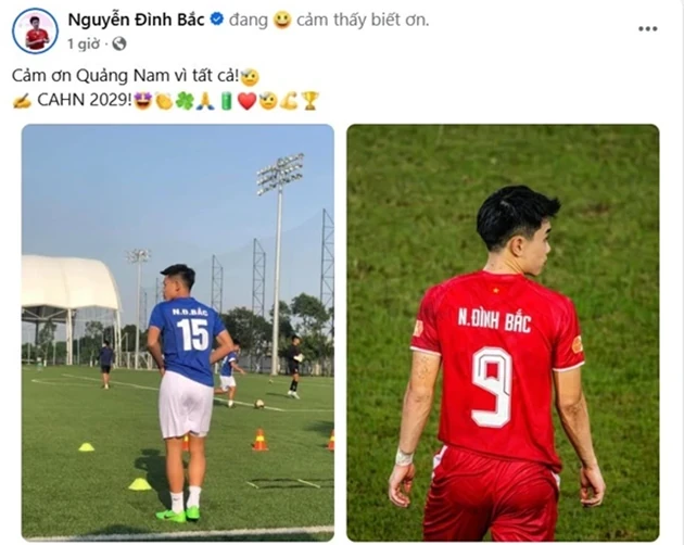 Dòng trạng thái của Đình Bắc trên trang cá nhân. Ảnh: Facebook nhân vật