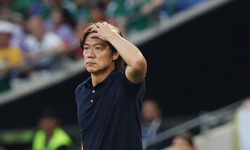 HLV Hong Myung-bo chịu nhiều áp lực sau khi Hàn Quốc sớm dừng bước tại VCK World Cup 2026. Ảnh: Yonhap News.