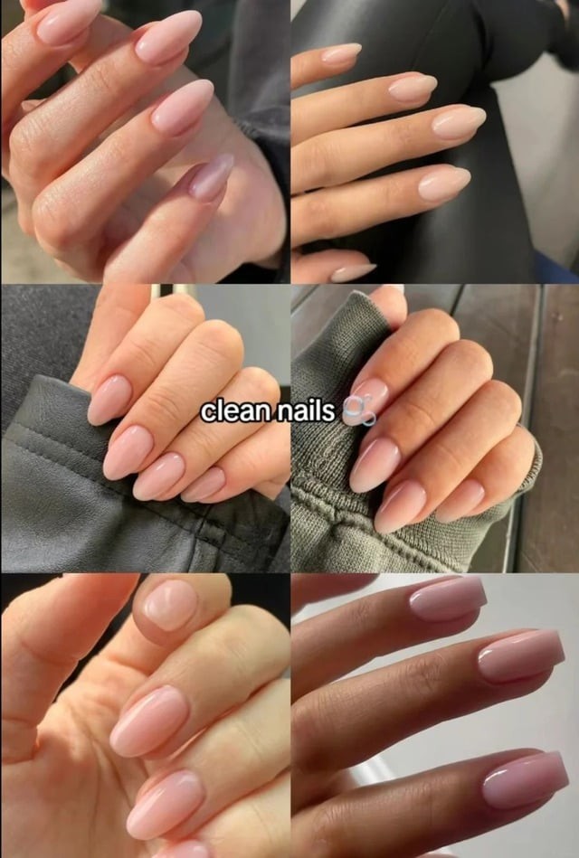 Bên cạnh French Nails, Clean Nails cũng là xu hướng được nhắc đến nhiều trong thời gian gần đây. 