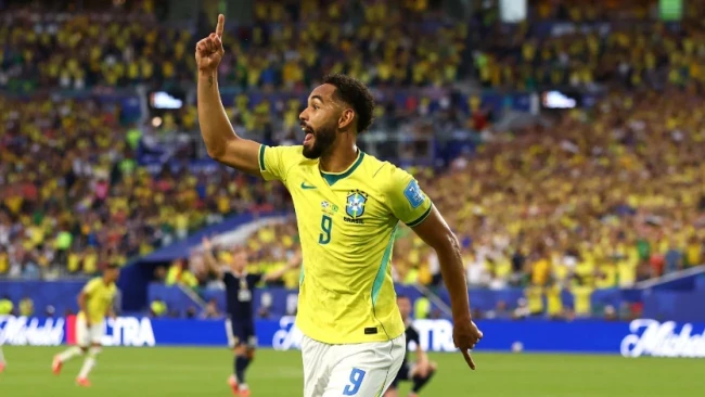 Cunha tỏa sáng trong màu áo Brazil. Ảnh: Getty Images.