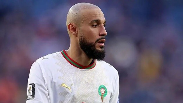 Noussair Mazraoui thuộc 1 trong 19 cầu thủ Morocco sinh ở bên ngoài quốc gia châu Phi. (Ảnh: BBC)