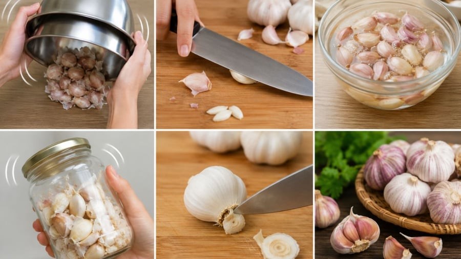 Mẹo bóc tỏi nhanh mà nhiều người chưa biết