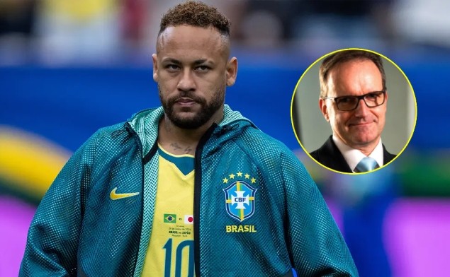Neymar đá xoáy nhà toán học Joachim Klement sau thắng lợi kịch tính trước Nhật Bản. Ảnh: Getty Images/Instagram 