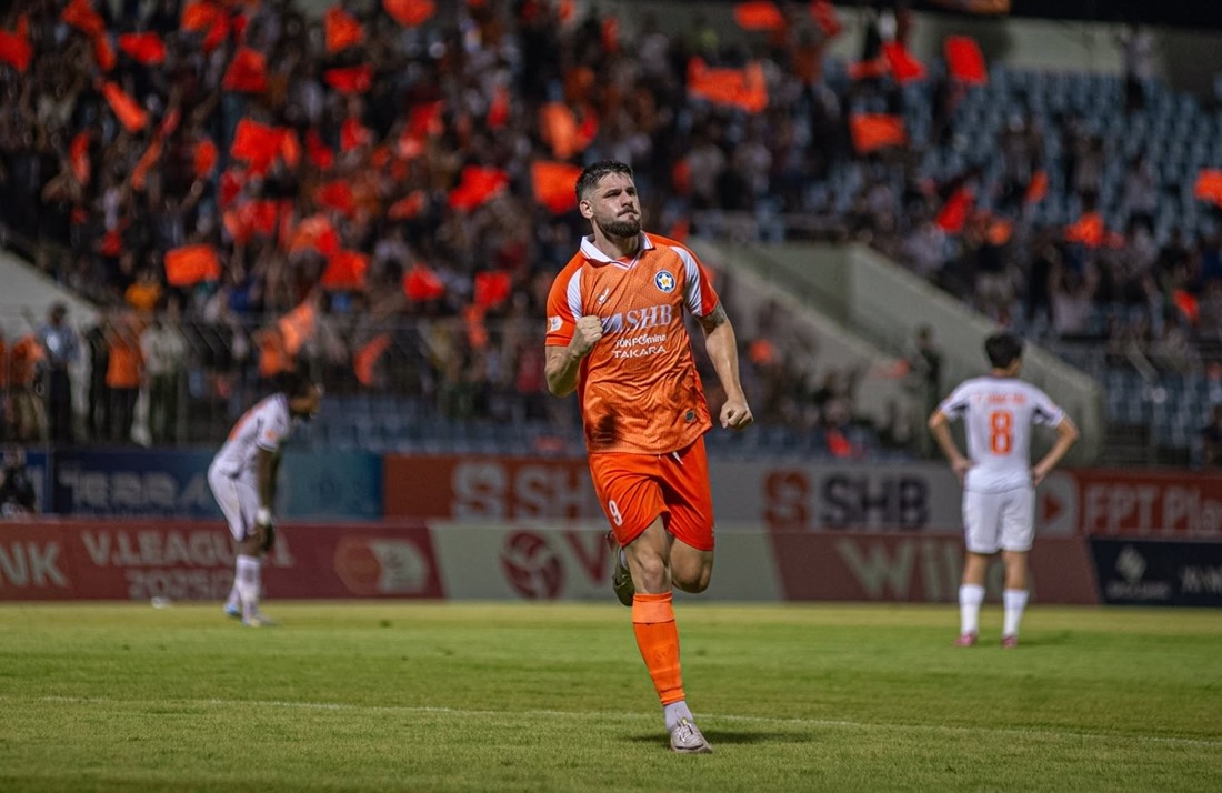 Milan Makaric là chân sút số 1 của SHB Đà Nẵng mùa 2025-26. Ảnh: SHB Đà Nẵng FC.