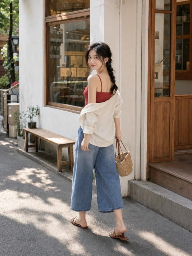 Nhờ thiết kế cơ bản của quần jeans, người mặc có thể dễ dàng biến hóa theo nhiều phong cách mà không mất nhiều thời gian.