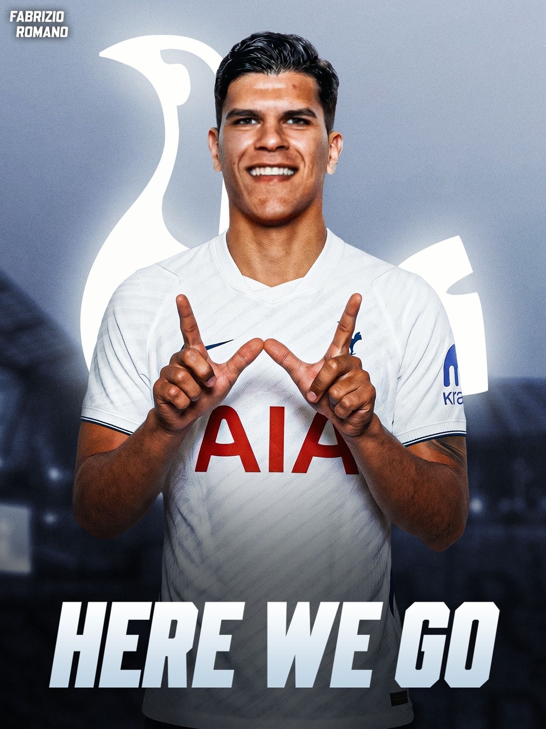 Tottenham được cho đã chiến thắng trong cuộc đua giành chữ ký Mateus Fernandes. Ảnh: @FabrizioRomano - X.com.