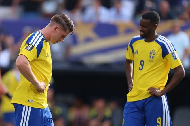 Thuỵ Điển đã thua trắng Pháp ở vòng 32 đội. Ảnh: Getty.