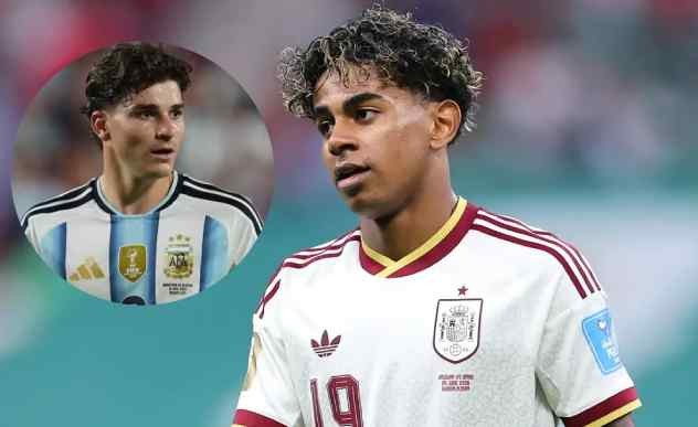 Yamal hoan nghênh nếu Alvarez gia nhập Barca. Ảnh: Getty Images.