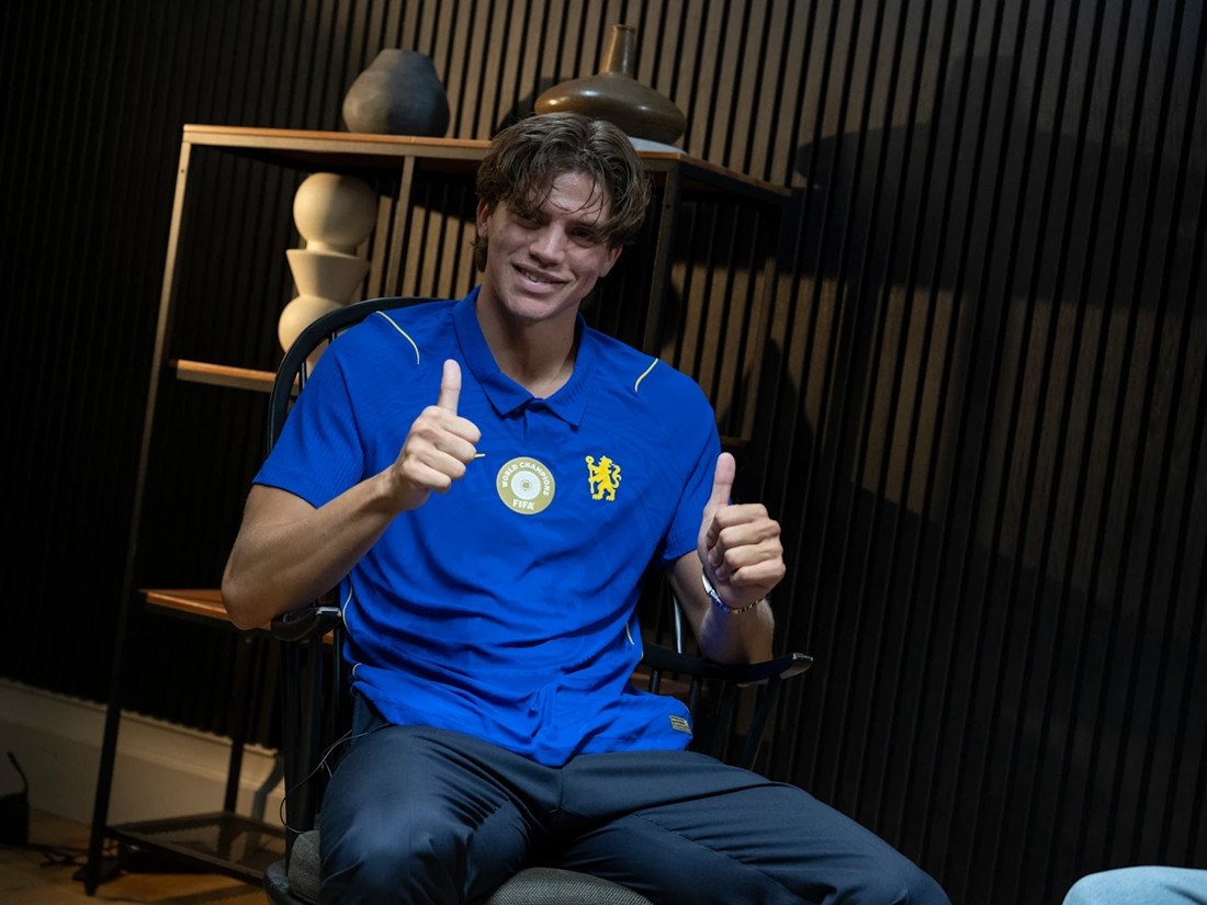 Marco Palestra chính thức cập bến Chelsea. Ảnh: Chelsea FC.