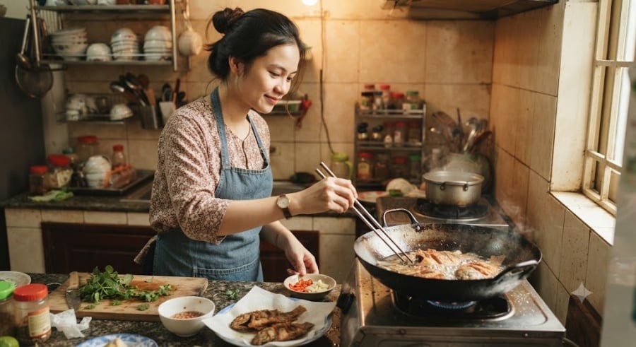 Để cá không dính chảo, vấn đề không nằm ở chiếc chảo của bạn, mà nằm ở độ ẩm và nhiệt độ.