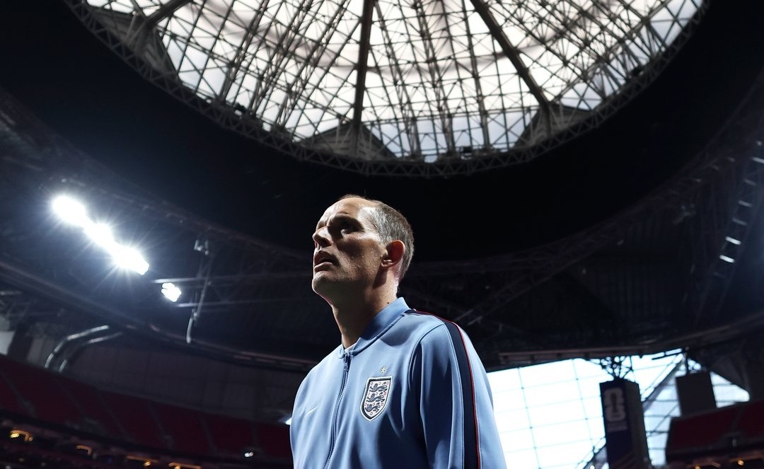 HLV Thomas Tuchel vẫn đối mặt nhiều chỉ trích dù tuyển Anh đã giành vé vào vòng 16 đội. Ảnh: @England - X.com.