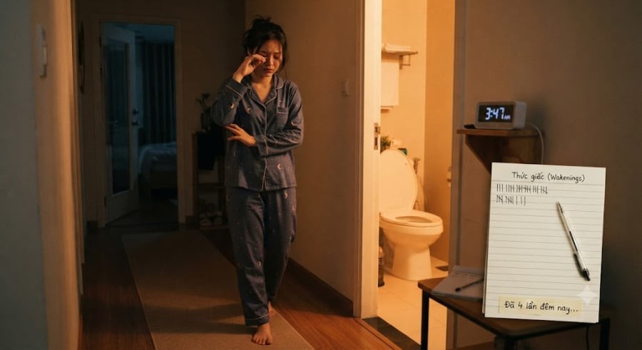 Một người trưởng thành khỏe mạnh thường không đi tiểu hoặc chỉ đi 1 lần vào ban đêm. 
