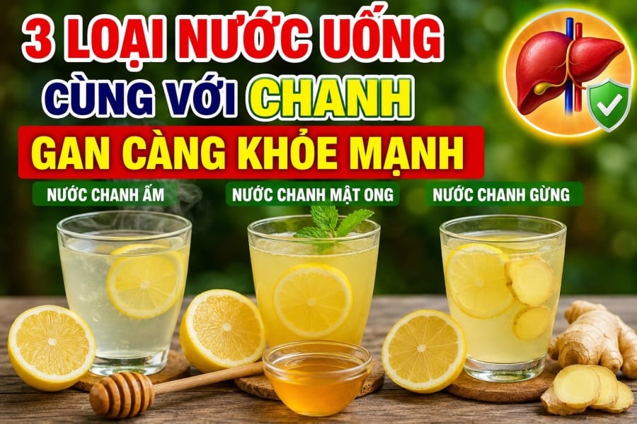 3 loại nước uống cùng với chanh, gan càng khỏe mạnh