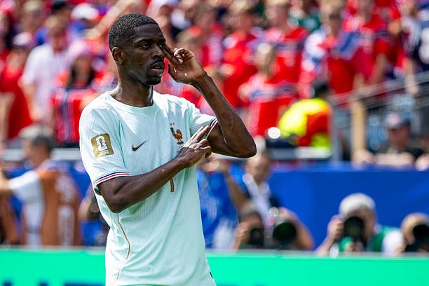 Ousmane Dembele là ngôi sao sáng nơi tuyến đầu của tuyển Pháp. Ảnh: Getty Images.