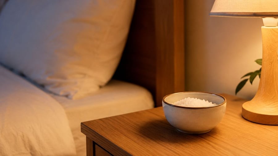 Bát muối mang lại nhiều công dụng bất ngờ khi đặt trong phòng ngủ