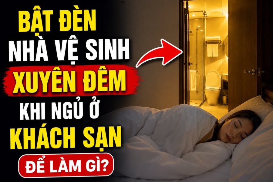Bật đèn nhà vệ sinh xuyên đêm khi ngủ ở khách sạn để làm gì?