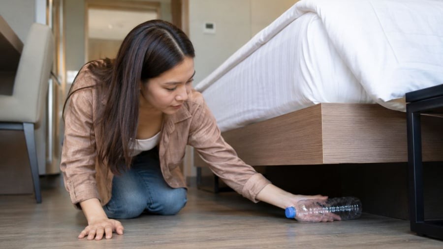 Đảm bảo gầm giường không có những thứ gây hại cho bạn