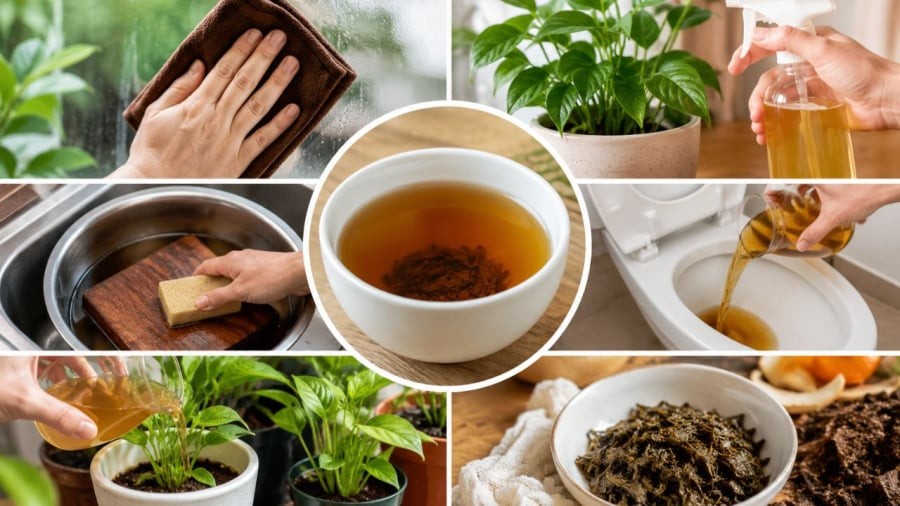Nước trà qua đêm lại còn nhiều công dụng