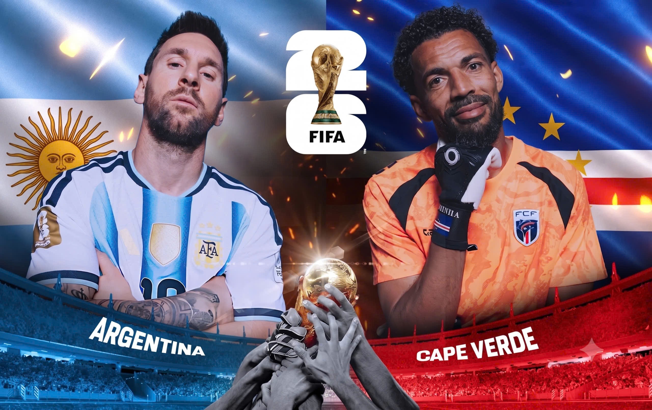 Argentina chuẩn bị chạm trán Cape Verde ở vòng 32 đội.