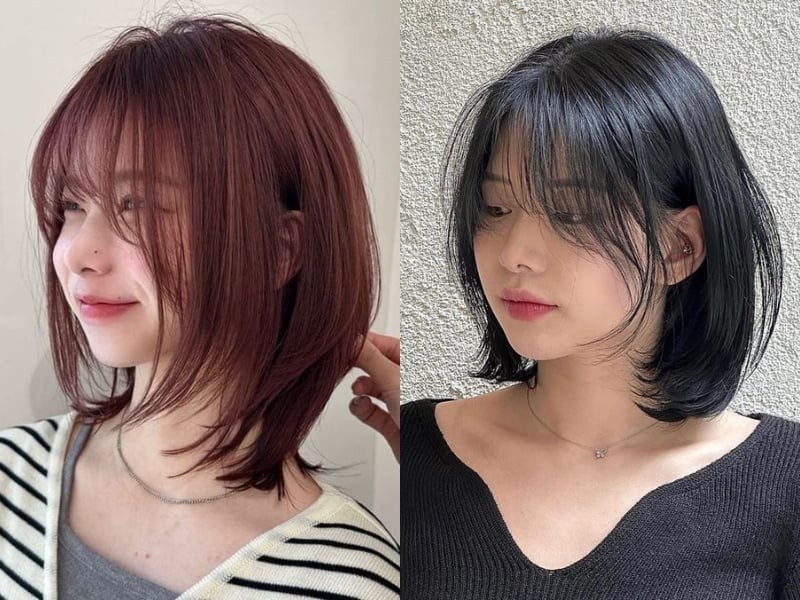 Kỹ thuật cắt tỉa thành nhiều tầng giúp từng lớp tóc ôm vào gương mặt, mang lại vẻ mềm mại và thanh thoát hơn.