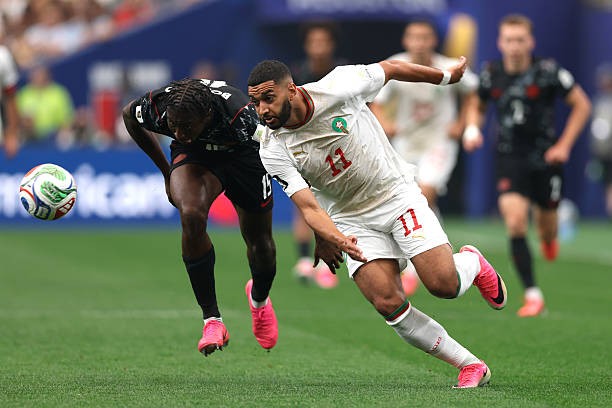 Trung phong chủ lực của Morocco, người đã ghi 3 bàn ở World Cup 2026, Ismael Saibari đã phải rời sân vì chấn thương. Ảnh: Getty Images.
