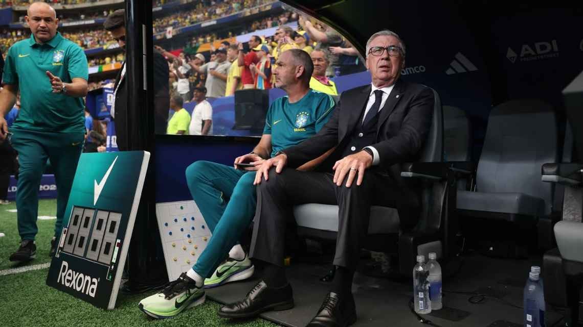 Ancelotti đang để lại dấu ấn mạnh ở tuyển Brazil. Ảnh: Getty.