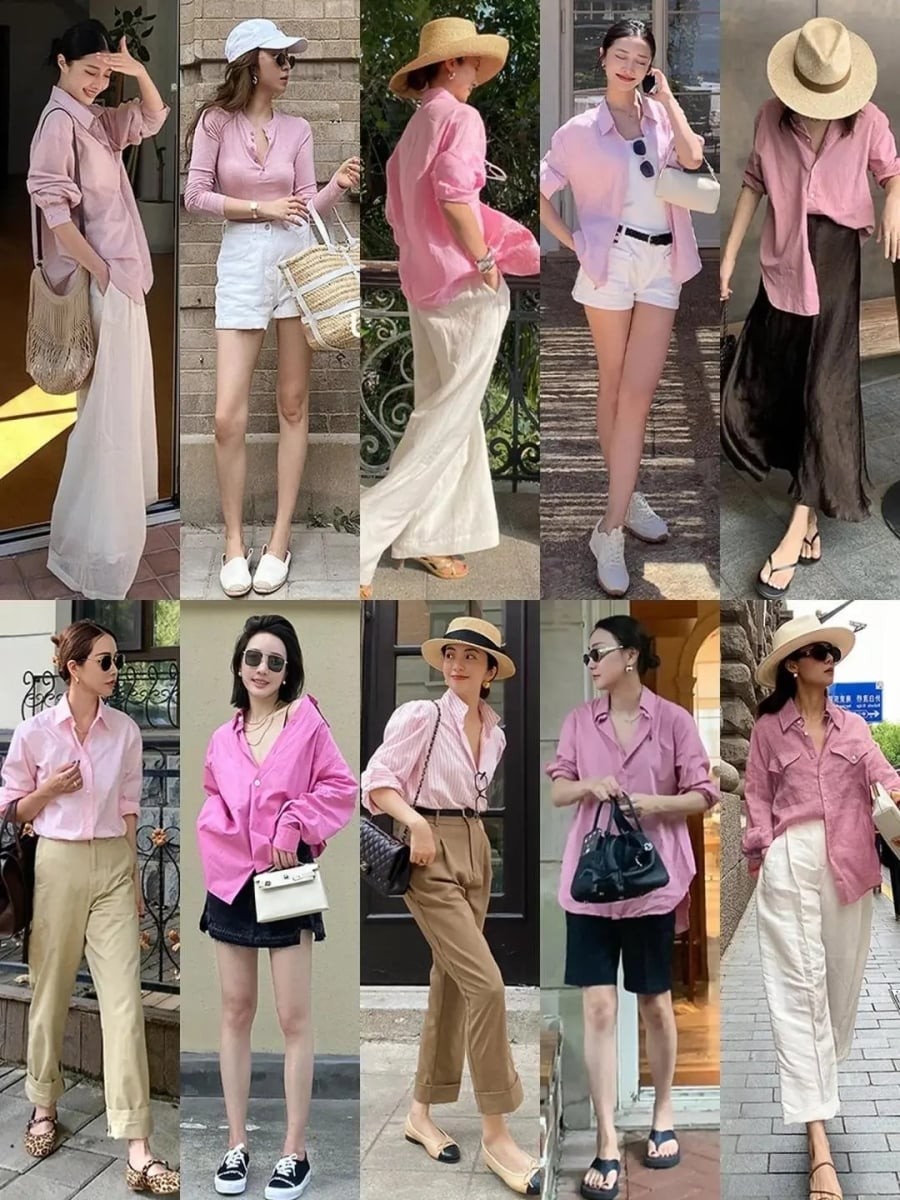  Thay vì các tông hồng rực rỡ, những sắc độ như hồng phấn, hồng pastel hay hồng đất được lựa chọn nhiều hơn nhờ vẻ thanh lịch và dễ ứng dụng.