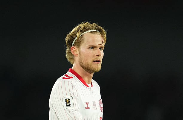 Morten Hjulmand nằm trong tầm ngắm của Arsenal. Ảnh: Getty Images