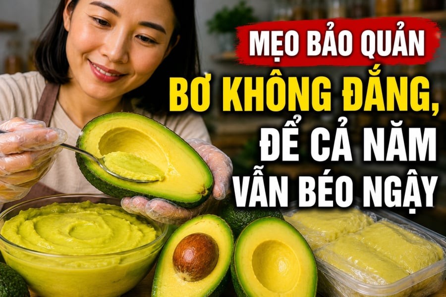 Mẹo bảo quản bơ không đắng, để cả năm vẫn béo ngậy