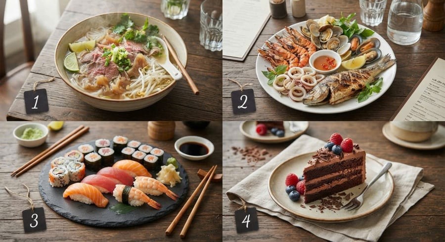 Chọn món ăn bạn yêu thích 