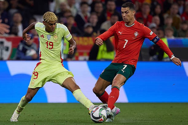 Tuyển Bồ Đào Nha và Tây Ban Nha từng có dịp so tài ở trận chung kết Nations League 2025 với thắng lợi thuộc về Cristiano Ronaldo cùng các đồng đội. Ảnh: Getty Images.