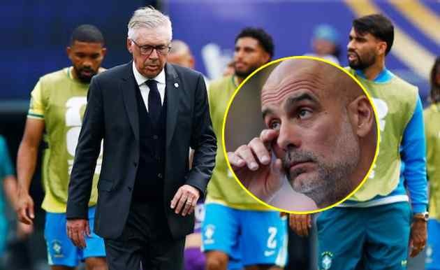 CĐV Brazil muốn Pep ngồi ghế nóng sau thất bại trước Na Uy. Ảnh: Getty Images.