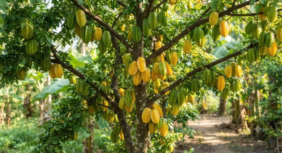 Cây khế trồng trước nhà may mắn 