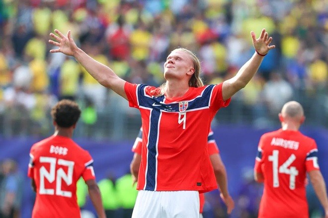 Erling Haaland luôn ghi bàn ở các giải chính thức cho Na Uy trong gần 2 năm qua. Ảnh: Pro Shots.