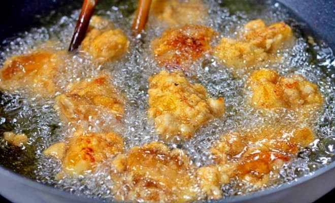 Giảm mùi tanh khi chiên thực phẩm

