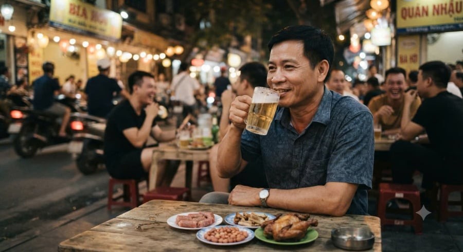 Tránh uống rượu bia, cà phê buổi tối