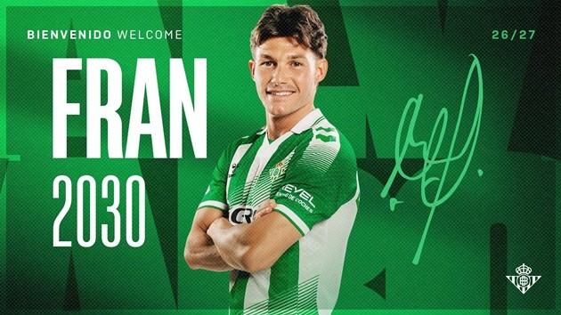 Garcia rời Real Madrid để đến Real Betis. (Ảnh: Trang chủ Betis)