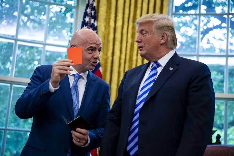 Chủ tịch FIFA Gianni Infantino và Tổng thống Mỹ Donald Trump. Ảnh: Getty.