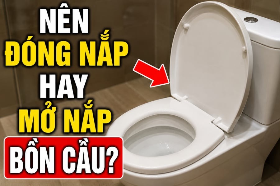 Đóng nắp trước khi xả là thói quen nên duy trì