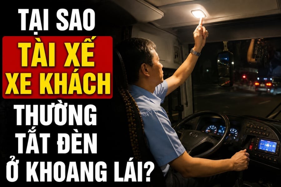 Tại sao tài xế xe khách thường tắt đèn ở khoang lái?