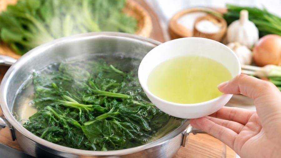 Nhiều loại nước luộc rau ngon những cũng có khi không